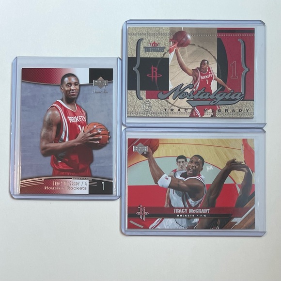Lot of 3 Tracy McGrady Houston Rockets NBA Basketball Cards - Picture 1 of 8